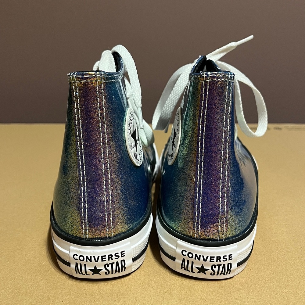 NWOT Converse All Stars Holographic Shimmer High Tops - Picture 2 of 6